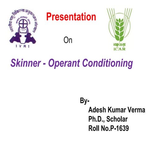 Skinner operant conditioning