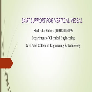 Skirt support for vertical vessal 16 06,07,08,09