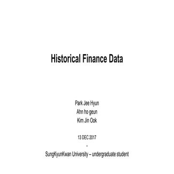 Historical Finance Data