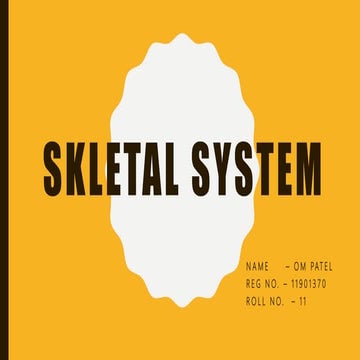 Skletal system