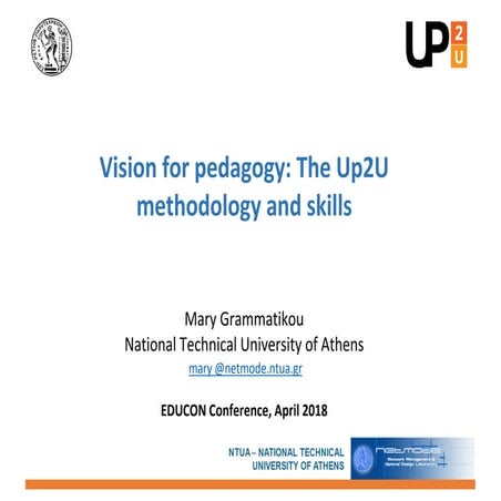 Vision for pedagogy: the Up2U methodology and skills