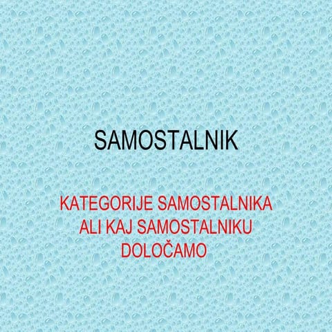 Samostalnik | PPT
