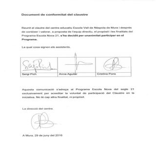 Conformitat Claustre