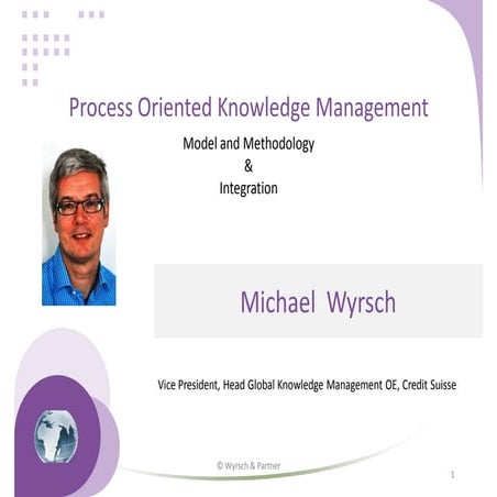 Process Oriented Knowledge Management