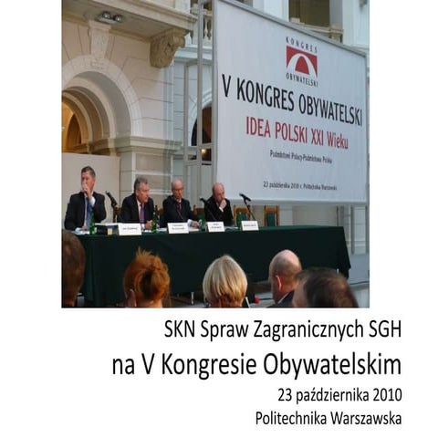 SKNSZ na V Kongresie Obywatelskim