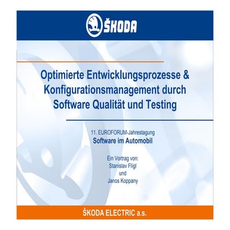 Optimierte Entwicklungsprozesse/Konfigurationsmanagement durch Software Quali...