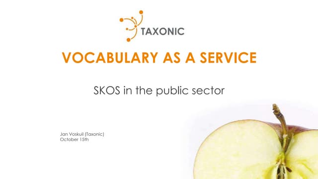 SKOS in the Public Sector