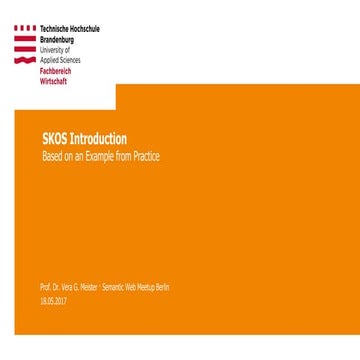 SKOS Introduction - Based on an Example from Practice