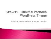 Skovers Minimal Portfolio Wordpress Theme Ppt Skovers Minimal Portfolio Wordpress Theme Ppt