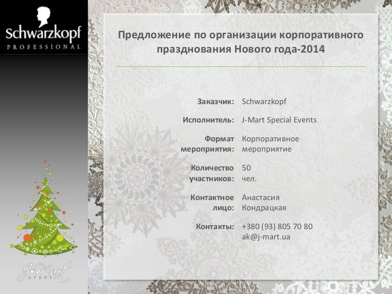 Организация Нового Года 2014