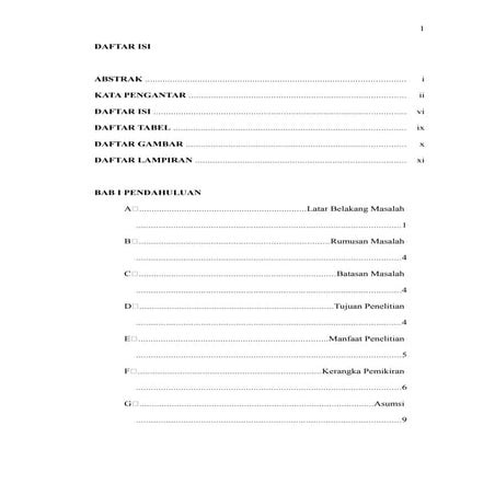 Skripsi - Daftar Isi