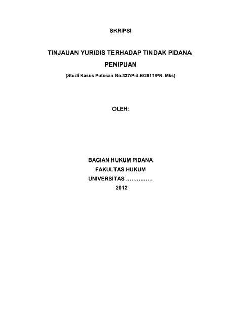 Panduan penulisan skripsi