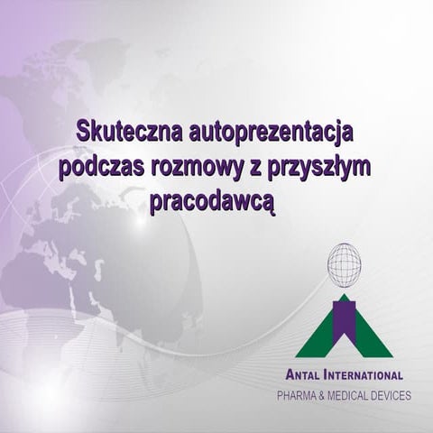 Skuteczna autoprezentacja Antal | PPS