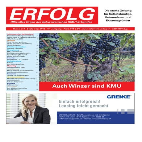Erfolg Ausgabe Nr. 9  2016