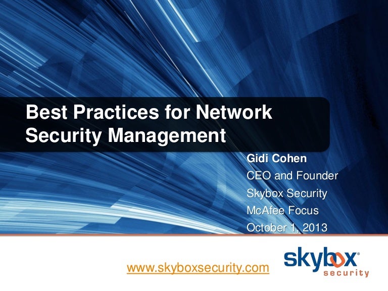 Best Practices for Network Security Management