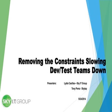 Webinar: Build Better Software: Removing the Constraints Slowing Dev/Test Tea...