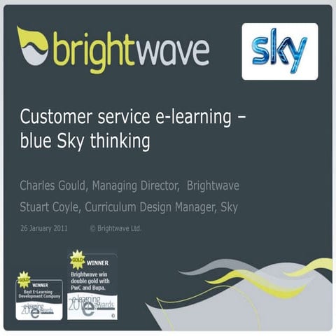 Customer service and sales e-learning - blue Sky thinking