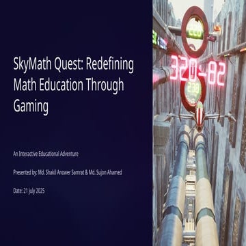Sky Math Quest Game Project Presentation