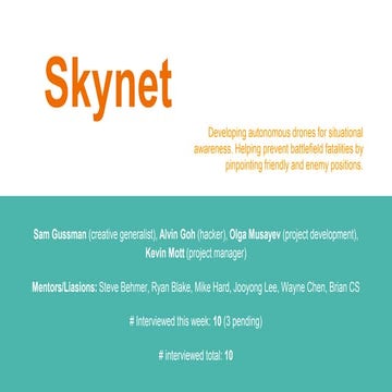 Skynet Week 1 H4D Stanford 2016