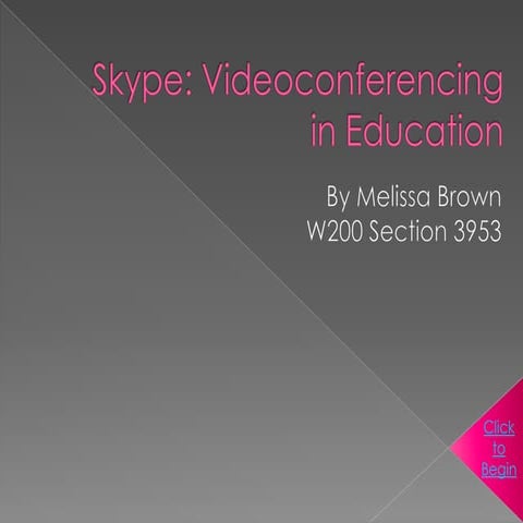 Skype: Videoconferencing in Education