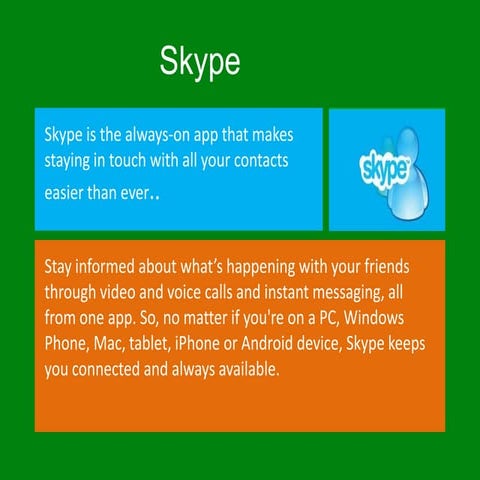 Why we choose Skype ?