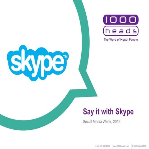 Skype & 1000 heads