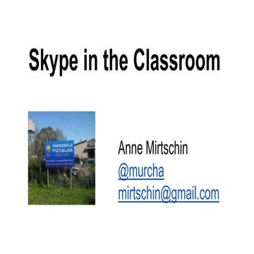 Skype in the classroom