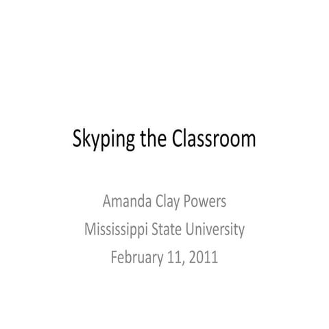 Skyping The Classroom