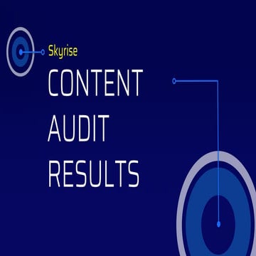 Sample of Content Audit Deck // MAN Digital