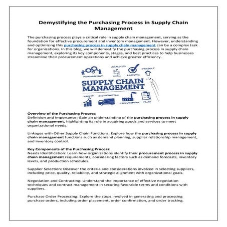 PROCQUR - purchasing process in supply chain management