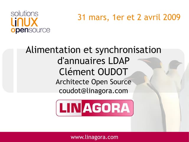 Alimentation et synchronisation d'annuaires LDAP