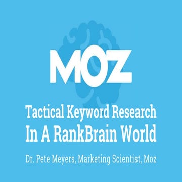 Tactical Keyword Research in A RankBrain World