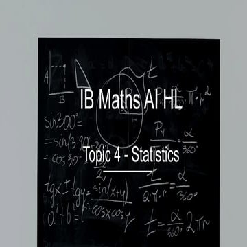 IB Math AI SL 4.1 - Basic Statistics Concepts | PPTX