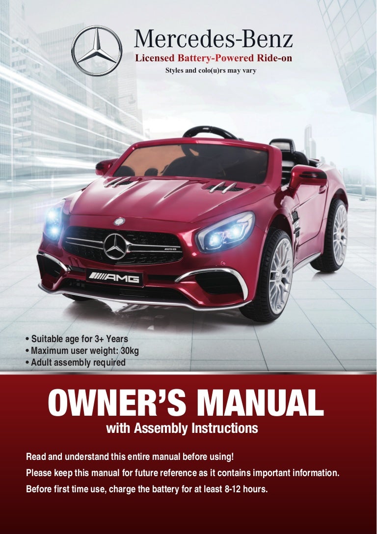 Kids Ride On Car Sl65 User Manual