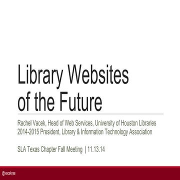 Library websites of the future