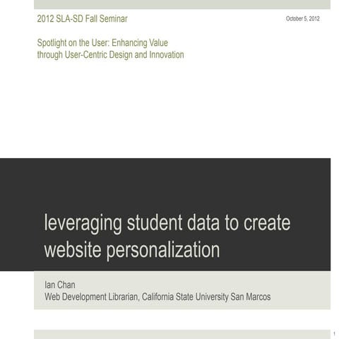 Building a User-Centric Website by Integrating Course Enrollment Data