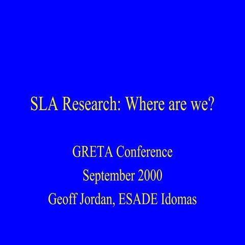 Sla and theory construction