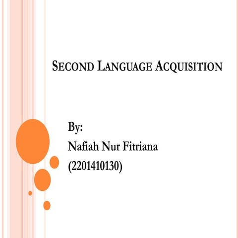 Second language acquisition | PPTX
