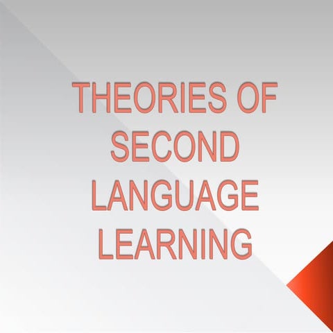 Second language Acquisition behaviourism