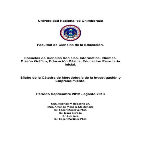 Sílabo conjunto 2013