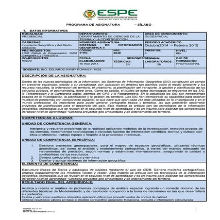 Sílabo SIG II 2014(2)