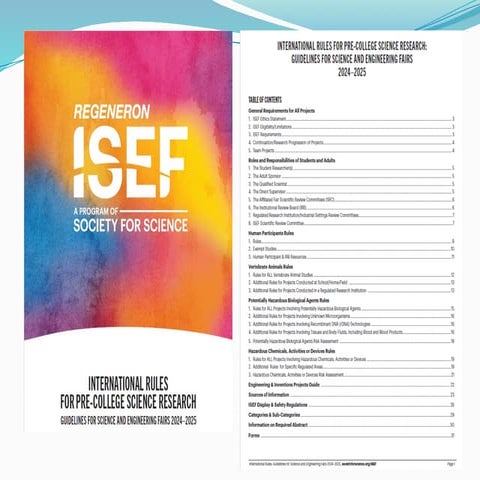 ISEF FORMS - Research for Grade 10 - Powerpoint Presentation | PPTX