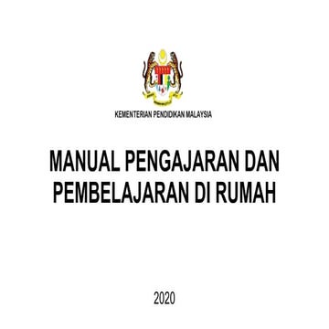 MANUAL PENGAJARAN DAN PEMBELAJARAN DI RUMAH