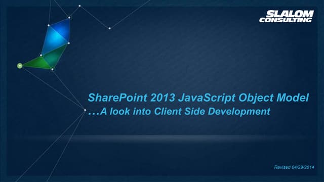 SharePoint 2013 Javascript Object Model