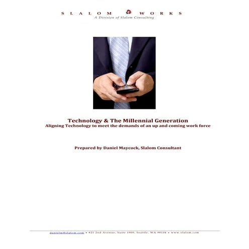 Technology & The Millennial Generation