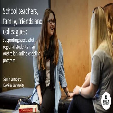 Student support for regional online enabling students
