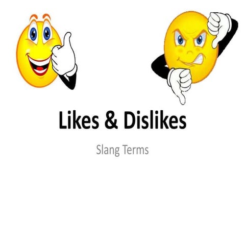 Informal English: Describing Likes and Dislikes