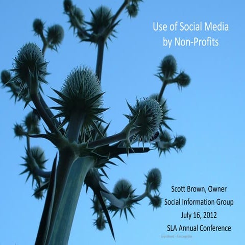 Use of Social Media by Non-Profits