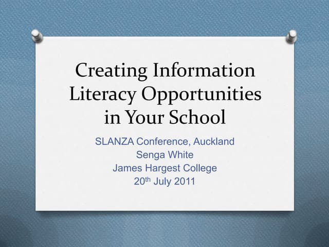 Creating Info Lit Opportunities in ...
