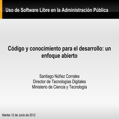 Código y conocimiento para el desarrollo: un enfoque abierto